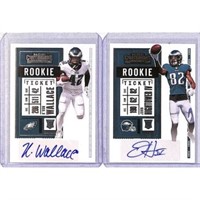 (2)2020 Contenders Football Rookie Auto Tickets