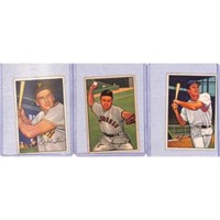 (3) 1951 Bowman Baseball Stars