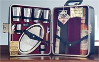 MID CENTURY EVER-WARE TRAVEL BAR SET w/ TAGS