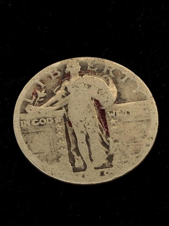 Standing Liberty 25C Silver Quarter Coin