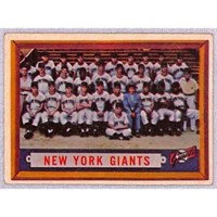 1957 Topps Crease Free Ny Giants Team Card