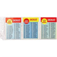 (3) 1963 Topps Baseball Unchecked Checklists