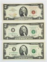 1963 RED SEAL NOTE ,1976,95 $2 DOLLAR BILLS