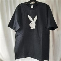 Playboy Bunny Sz. L All Cotton Black T-Shirt