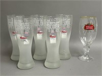Coors Light and Stella Artois Beer Glasses