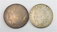 1921, 1921S MORGAN SILVER DOLLAR COIN 2ct