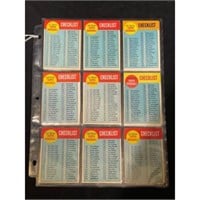 (23) 1963 Topps Baseball Checklists Unchecked