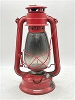 Vintage Red Metal Oil Lamp