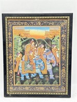 Vintage Intricate Mixed Media Hindu Painting