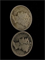 Antique & Vintage 10C Mercury Silver Dime Coins -