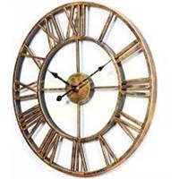 Gold Retro Clock  Large Numerals  Size: 40