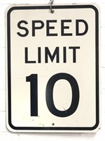 Speed Limit 10 MPH Metal Sign (24 x 18 inches)