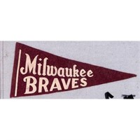 1950's Milwaukee Braves Mini Pennant