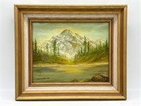 Vintage Signed Landscape Scenery Oil Painting