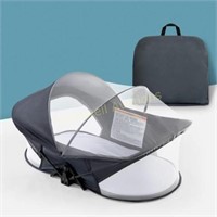 Travel Bassinet with Net  Foldable (Dark Grey)