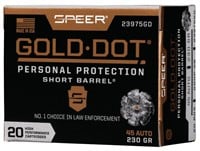 Speer 23975GD Gold Dot Personal Protection Short B