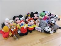 Lot of Disney Themed Beanie Plush Toys