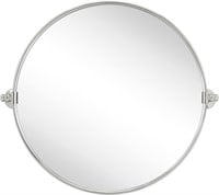 TEHOME Pivot Bathroom Mirror  Nickel 24' dia