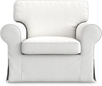 Ektorp Armchair 5 Color Cover (Cotton-White)