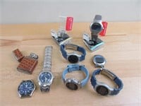 Lot of Casio Wristwatches, Lighter, and more