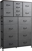 WLIVE 16 Drawers Dresser  Dark Grey