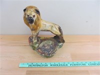 Chalkware Lion Statue Vintage