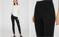 Suzy shier High-Waisted Front Seam Pull-On Pants