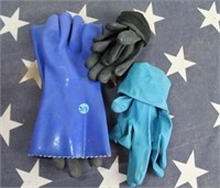 Assorted Rubber chemical gloves