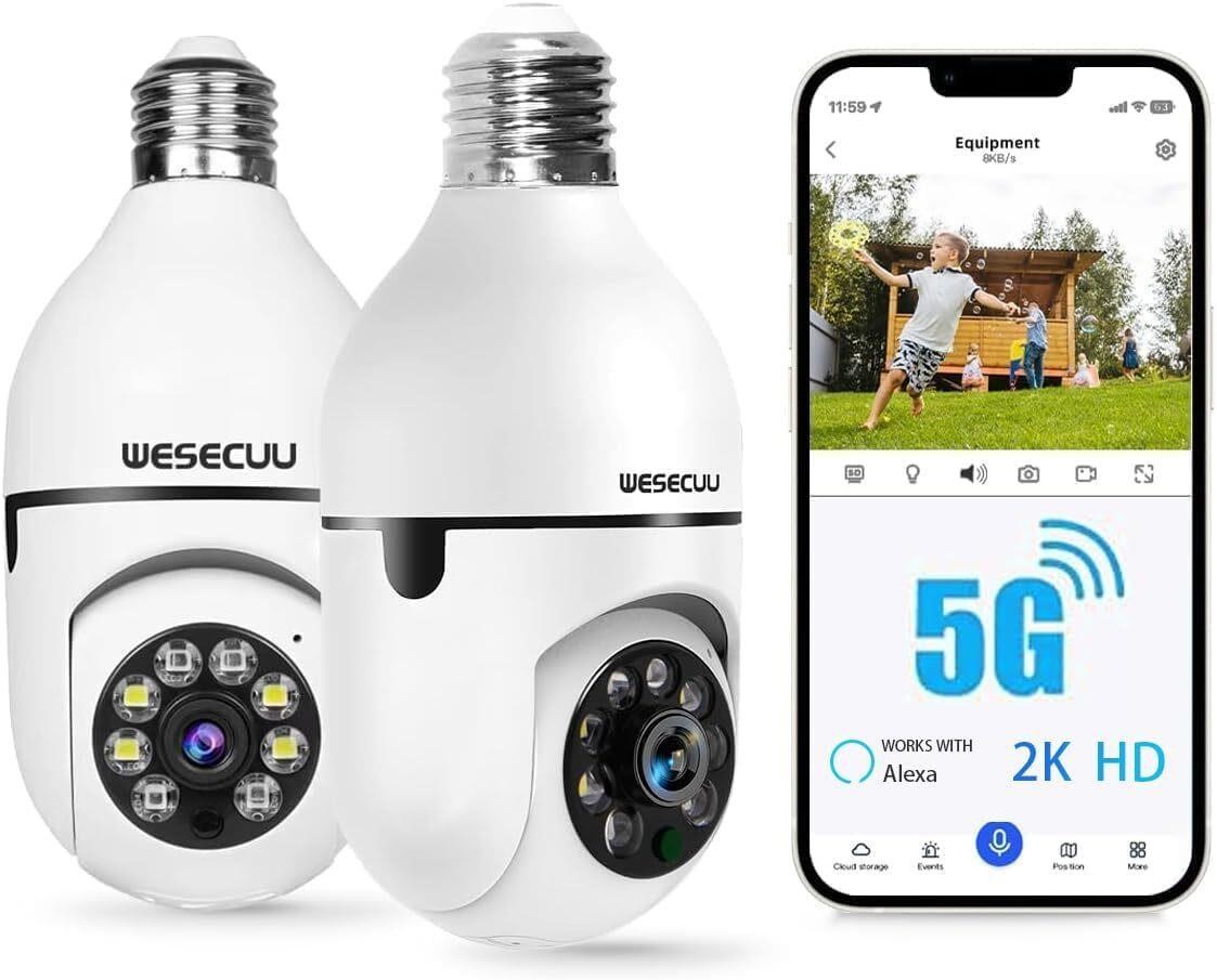 2K Bulb Security Camera  Outdoor  Auto Detection