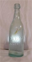Prohibition blob top glass bottle