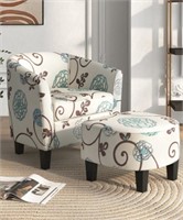Costway Modern Accent Tub Chair and Ottoman Set