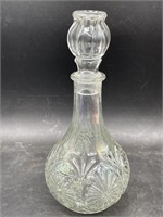 Vintage Clear Starburst Glass Jeanie Bottle