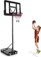 Goplus Portable Basketball Hoop Outdoor, 4.25-10FT
