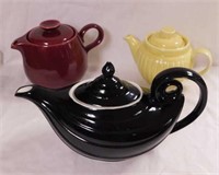 3 teapots: all unmarked