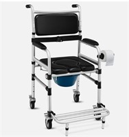*2-in-1 Aluminum Commode/Shower Wheelchair
