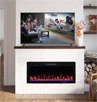 Costway 40'' Recessed and Wall Mounted Fire Place