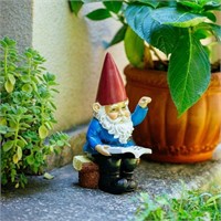 HomDSim Garden Gnome Statue in Reading Book...