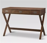Campaign Wood Writing Desk with Drawers -Threshold