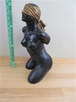 Nude Blind Folded Woman Statue Bust
