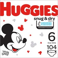 Huggies Snug & Dry Baby Diapers Size 6 104CT