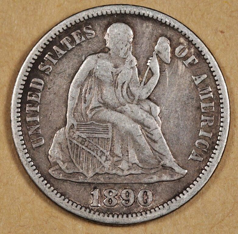 1890 s Seated lIberty Dime