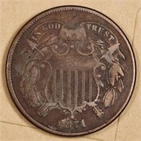 1871 2 Cent Piece