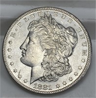 1881 S BU Grade Morgan Silver Dollar