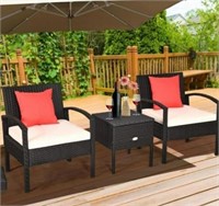 3 Piece PE Rattan Wicker Sofa Set