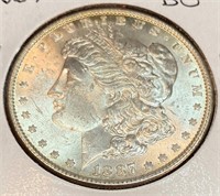 1887 P Bu Grade Morgan Silver Dollar