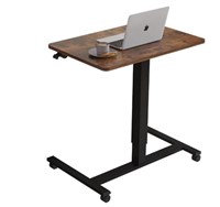 Mobile Standing Desk Height Adjustable brown