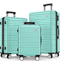BEOW 3 Piece Expandable Luggage Set - Mint