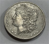 1889 Nice High AU CU Grade Morgan Silver Dollar