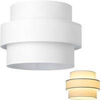 3-tier Drum Lamp Shade for Pendant/Floor  White