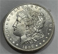 1896 p CRISP BU Grade Morgan Silver Dollar